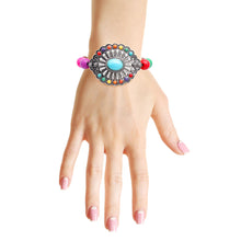 Load image into Gallery viewer, Multi Cracked Bead Turquoise Bracelet
