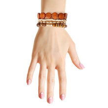 Load image into Gallery viewer, Brown Wood 4 Pcs Bracelets
