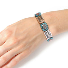 Load image into Gallery viewer, Patina Metal Happy Camper Engraved Bracelet
