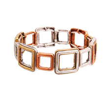 Load image into Gallery viewer, Mixed Metal Square Bracelet
