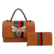 Load image into Gallery viewer, Brown Bee Boxy Satchel Designer Set
