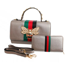 Load image into Gallery viewer, Dark Silver Boxy Satchel Designer Set
