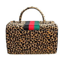 Load image into Gallery viewer, Brown Leopard Fur Boxy Satchel Set
