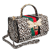 Load image into Gallery viewer, Light Leopard Fur Boxy Satchel Set
