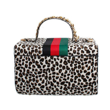 Load image into Gallery viewer, Light Leopard Fur Boxy Satchel Set
