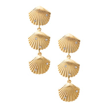 Load image into Gallery viewer, Rhinestone Shell Drop Earrings
