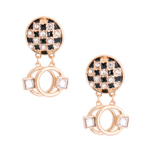 Load image into Gallery viewer, Black Checkerboard Studs

