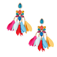 Load image into Gallery viewer, Multi Teardrop Flower Earrings

