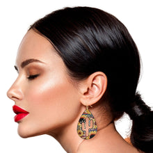 Load image into Gallery viewer, Sunflower Cactus Teardrop Earrings
