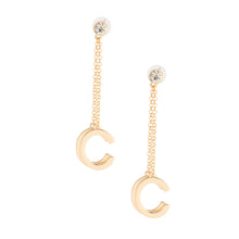 Load image into Gallery viewer, Gold Double C Chain Earrings
