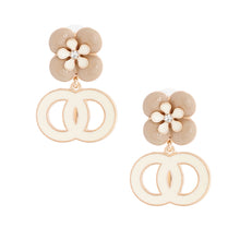 Load image into Gallery viewer, Ivory Flower Designer Earrings
