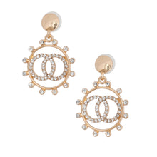 Load image into Gallery viewer, Gold Circle Infinity Earrings
