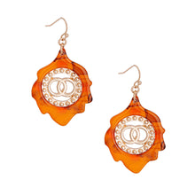 Load image into Gallery viewer, Tortoiseshell Designer Logo Earrings
