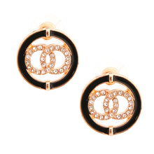 Load image into Gallery viewer, Black Designer Style Ring Studs
