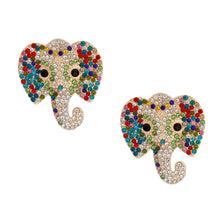 Load image into Gallery viewer, Colorful Elephant Stone Studs
