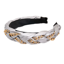 Load image into Gallery viewer, Silver Braided Chain Headband
