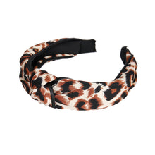 Load image into Gallery viewer, Brown and Black Leopard Knot Headband

