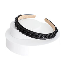 Load image into Gallery viewer, Black Chain Link Thin Headband
