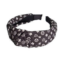 Load image into Gallery viewer, Black Floral Monogram Headband
