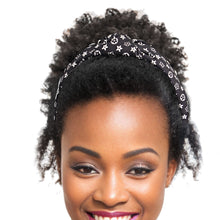 Load image into Gallery viewer, Black Floral Monogram Headband
