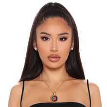 Load image into Gallery viewer, Gold Designer CG Stripe Necklace
