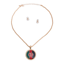 Load image into Gallery viewer, Gold Designer CG Stripe Necklace
