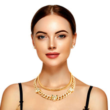 Load image into Gallery viewer, Gold Iced Cuban Leopard Chain Set
