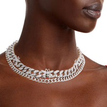 Load image into Gallery viewer, Designer Silver Double Chain Necklace
