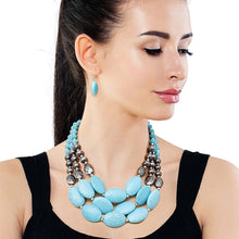 Load image into Gallery viewer, Cracked Turquoise Navajo Pearl Necklace
