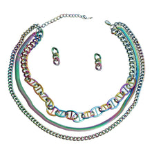 Load image into Gallery viewer, Rainbow Metal 3 Layer Anchor Chain
