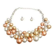 Load image into Gallery viewer, Mixed Metal Ball Bead Cluster Collar
