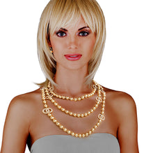 Load image into Gallery viewer, 3 Strand Gold Metal Pearl Station Set
