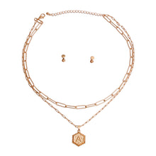 Load image into Gallery viewer, A Hexagon Initial Charm Necklace
