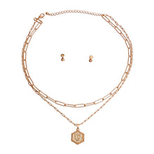 Load image into Gallery viewer, C Hexagon Initial Charm Necklace

