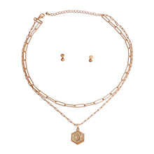 Load image into Gallery viewer, OHexagon Initial Charm Necklace
