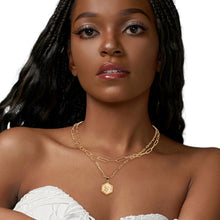 Load image into Gallery viewer, S Hexagon Initial Charm Necklace

