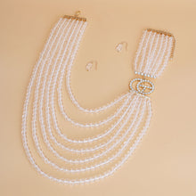 Load image into Gallery viewer, Clear Bead 7 Strand GG Necklace

