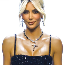Load image into Gallery viewer, Celeb Black Cross Necklace
