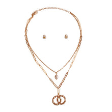 Load image into Gallery viewer, 2 Layer Designer Logo Pearl Necklace
