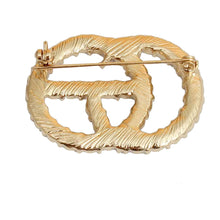 Load image into Gallery viewer, Designer Gold Crystal Brooch
