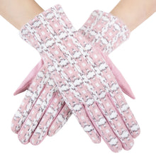 Load image into Gallery viewer, Gloves Pink Tweed Winter Gloves for Women
