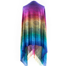 Load image into Gallery viewer, Pashmina Rainbow Blue Paisley Scarf for Women
