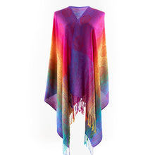 Load image into Gallery viewer, Pashmina Rainbow Red Paisley Scarf for Women
