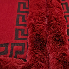 Load image into Gallery viewer, Shawl Cape Ruana Burgundy Greek Fur Wrap for Women
