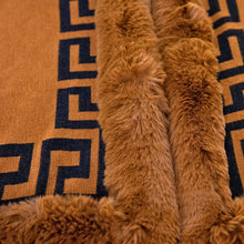 Load image into Gallery viewer, Shawl Cape Ruana Camel Greek Fur Wrap for Women
