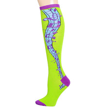 Load image into Gallery viewer, Green Musical Knee High Socks
