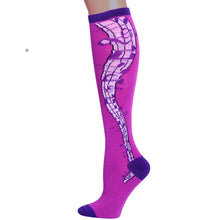 Load image into Gallery viewer, Purple Musical Knee High Socks
