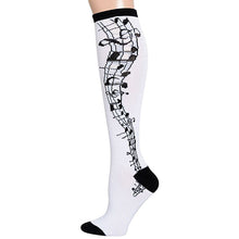 Load image into Gallery viewer, White Musical Knee High Socks
