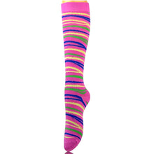 Load image into Gallery viewer, Pink Tiger Stripe Kneww High Socks
