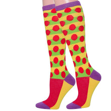Load image into Gallery viewer, Green Polka Dot Knee High Socks
